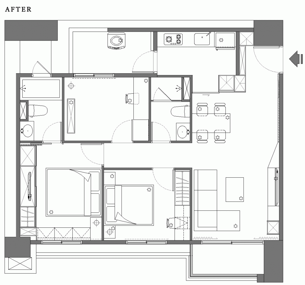 Thiết kế nội thất căn hộ 83m2 sang trọng hiện đại với màu sắc bắt mắt