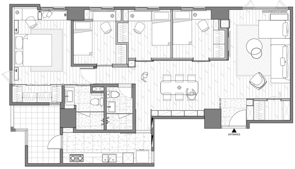 Thiết kế nội thất penthouse 105m2 với tông màu xám sang trọng