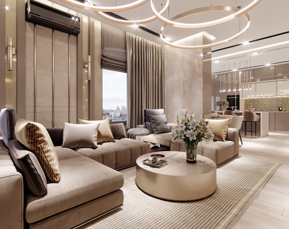 Thiết kế nội thất Penthouse 240m2 phong cách sang trọng