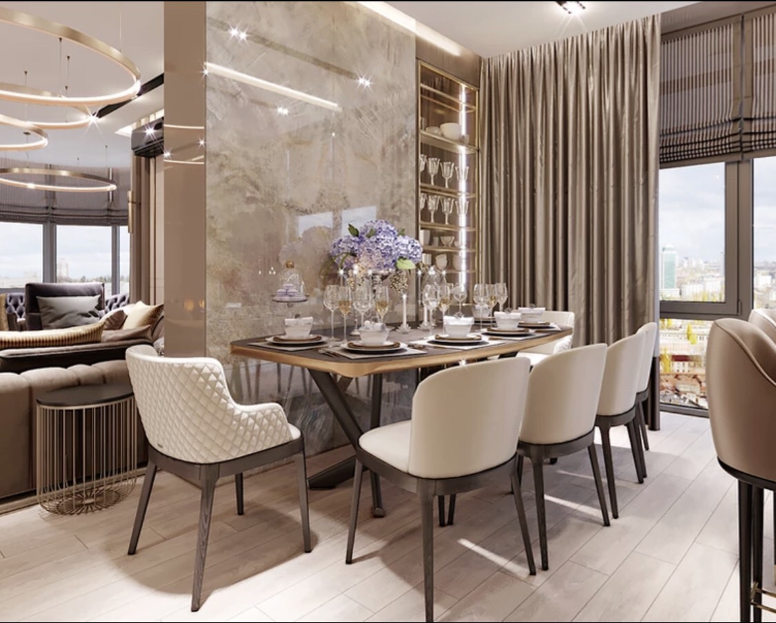 Thiết kế nội thất Penthouse 240m2 phong cách sang trọng