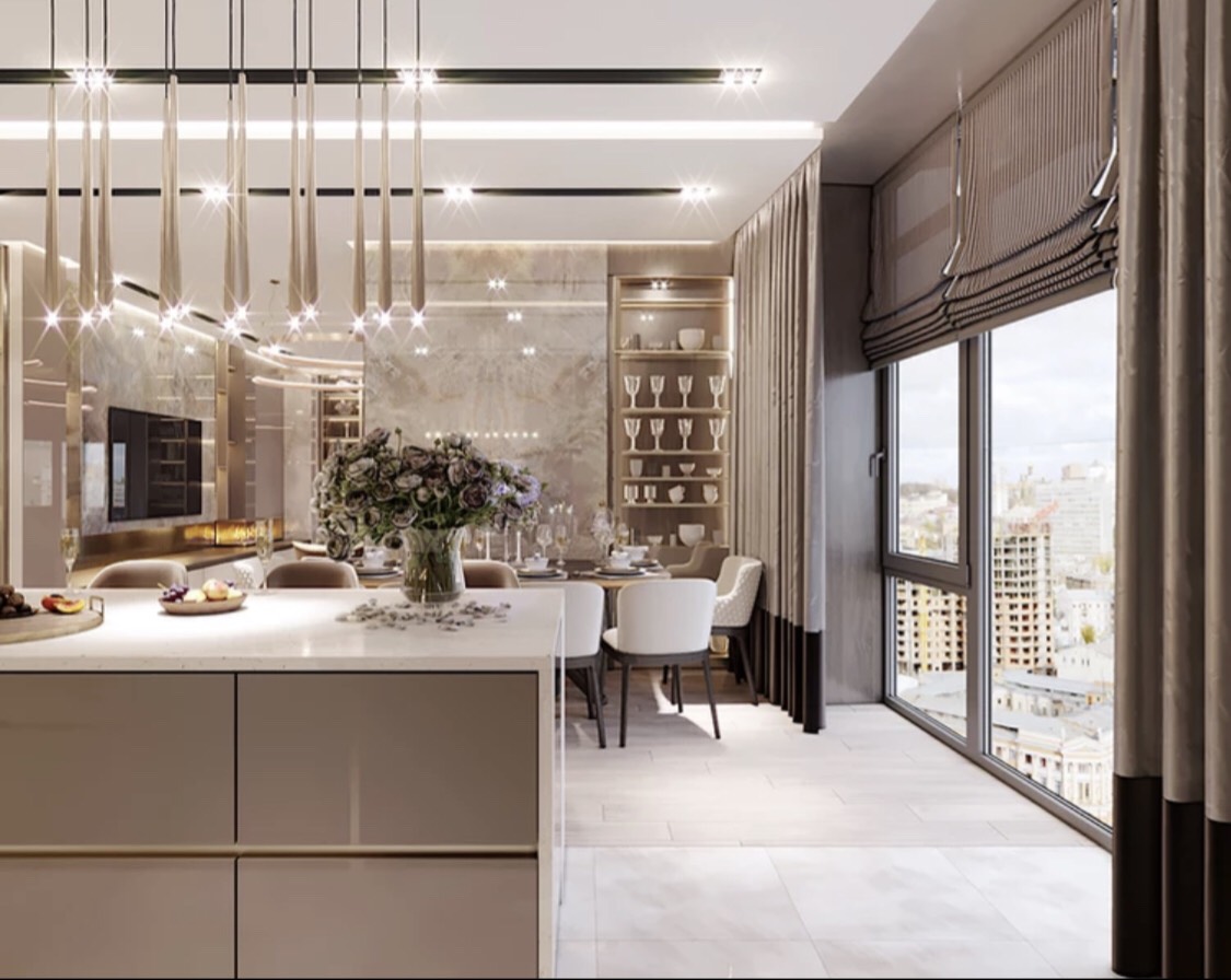 Thiết kế nội thất Penthouse 240m2 phong cách sang trọng