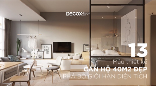 thiết kế nhà 40m2 1 phòng ngủ