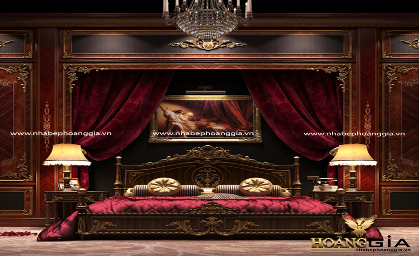 1806 Nội thất phòng ngủ tân cổ điển phong cách Châu Âu