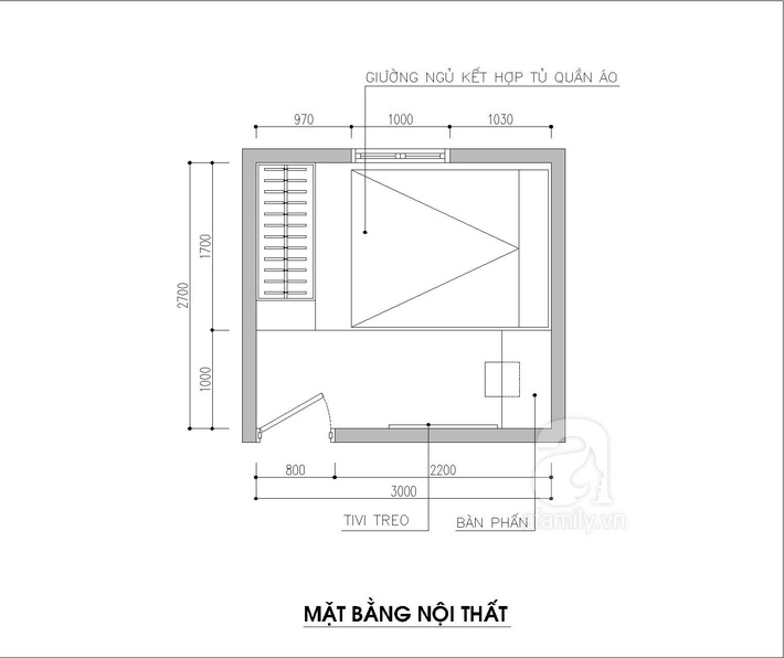 Tư vấn thiết kế phòng ngủ 8m2 siêu đẹp và tiện nghi cho vợ chồng trẻ