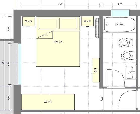 thiết kế phòng ngủ 20m2 có toilet