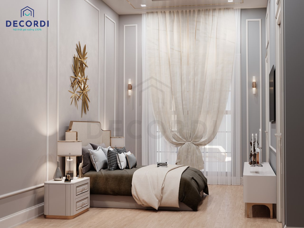 trang trí nội thất phòng ngủ 20m2