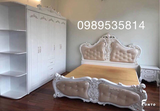 52625e98a77b4125186a-5250 Giường ngủ tân cổ điển cao cấp phong cách châu âu