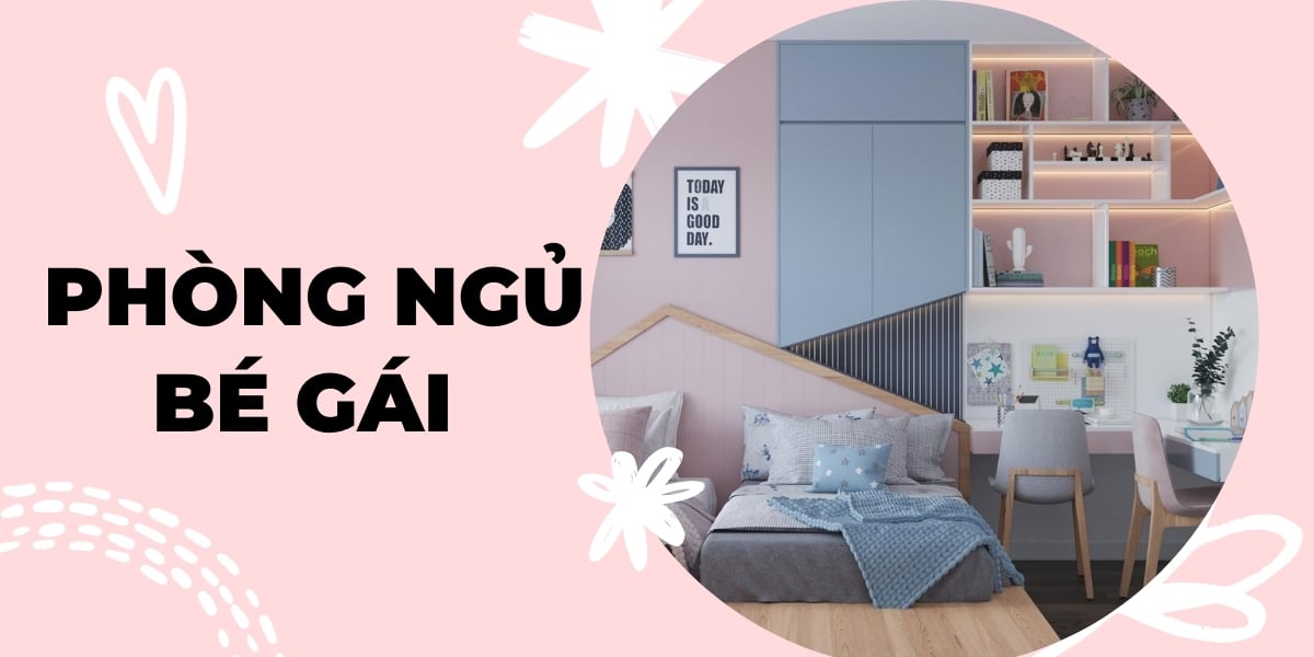 thiết kế phòng ngủ cho con gái đơn giản