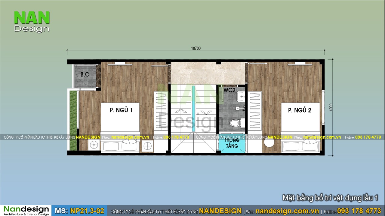 Thiết Kế Nhà 40m2 3 Phòng Ngủ Đẹp Lung Linh | Nandesign