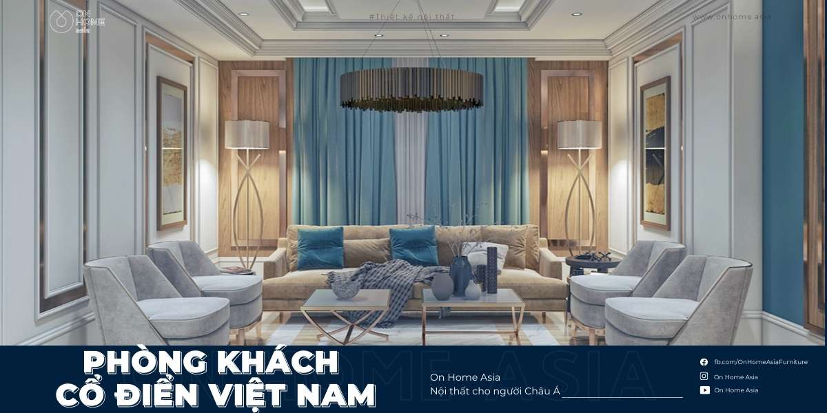 thiết kế nội thất phòng khách cổ điển