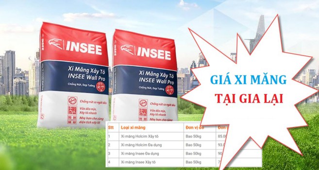 Cập nhật giá xi măng ở Gia Lai hôm nay