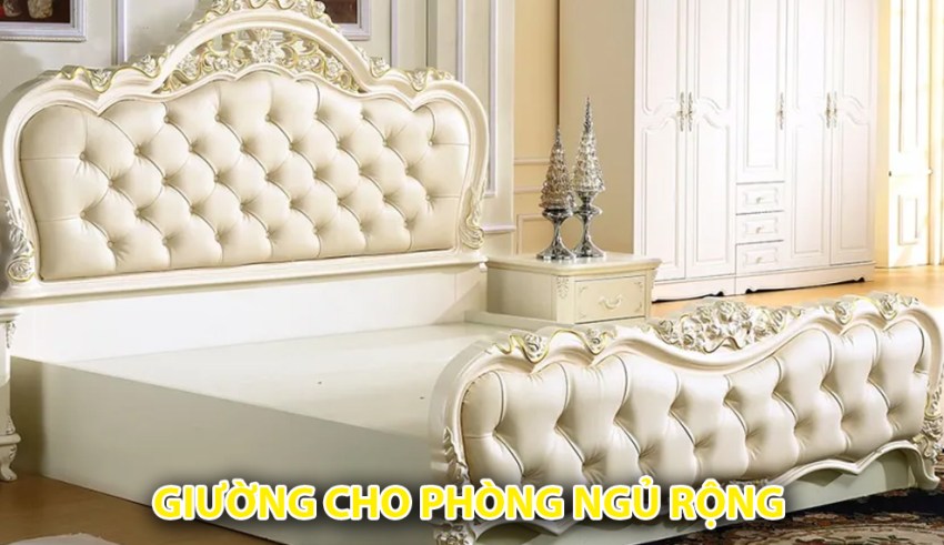 Top 10 mẫu giường gỗ công nghiệp cho phòng ngủ rộng