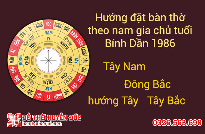 tuổi bính dần đặt bàn thờ thần tài hướng