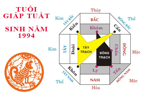 Sinh năm 1994 Giáp Tuất hợp hướng nào?