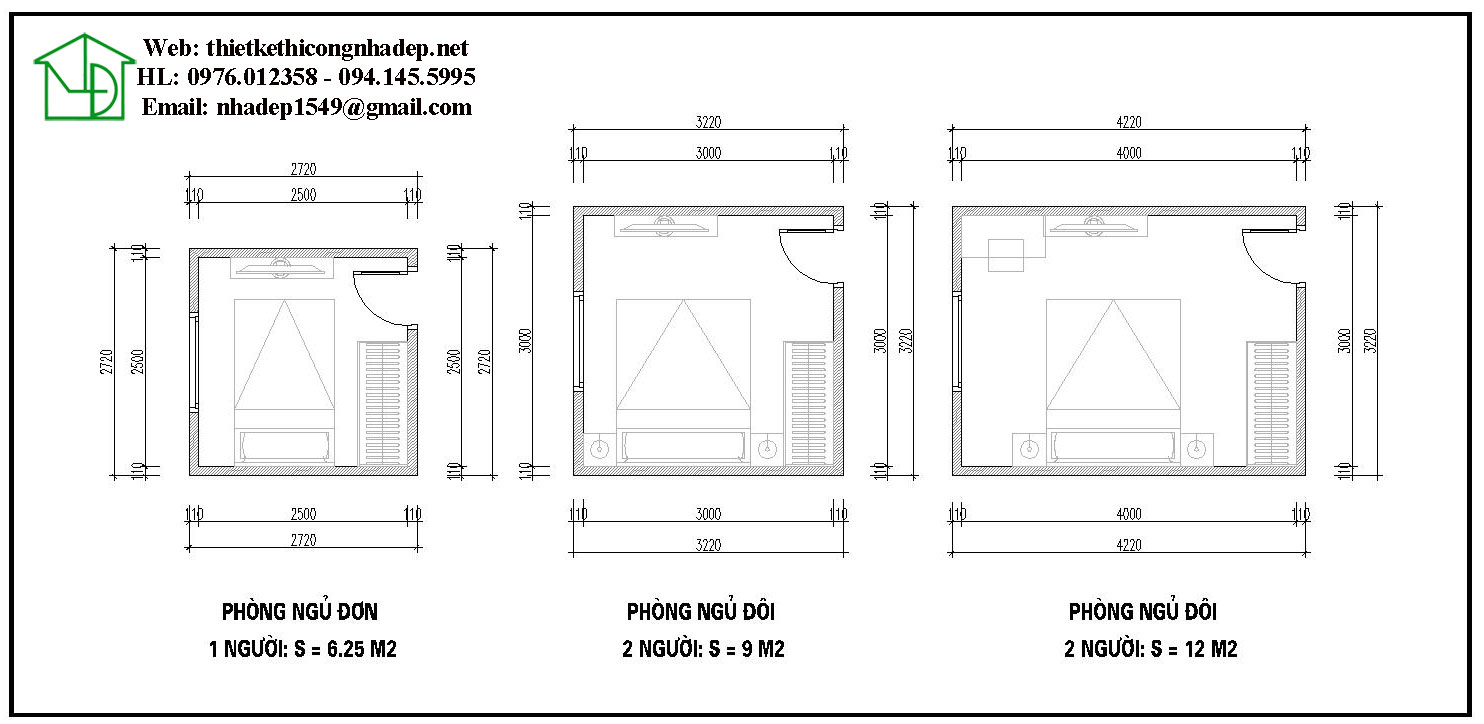 Diện tích phòng ngủ tối thiểu tối đa bao nhiêu là hợp lý