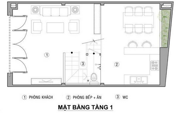 Rất Hay: Bất ngờ với thiết kế nhà 40m2 có 2 phòng ngủ đẹp ngỡ ngàng