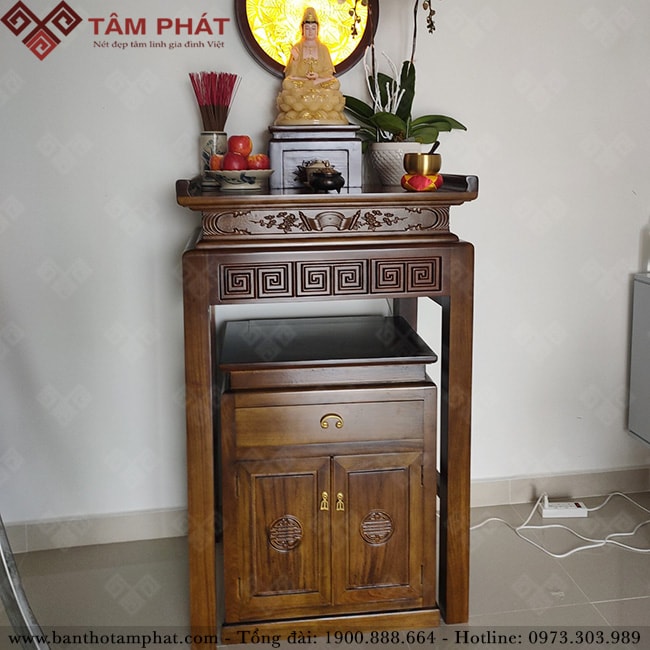 Bàn thờ Phật Đẹp mẫu BT-1106 Tâm Phát đẹp sang trọng