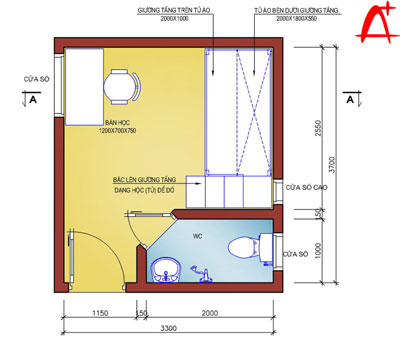 Bố trí phòng trẻ con 3,3 x 3,7 m - VnExpress Đời sống