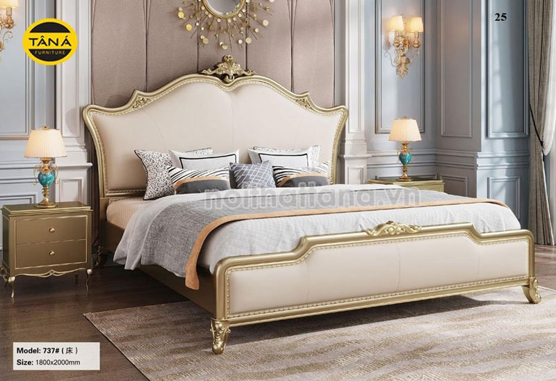 ta-737g Top mẫu giường ngủ phong cách Châu Âu, Hàng nhập khẩu cao cấp