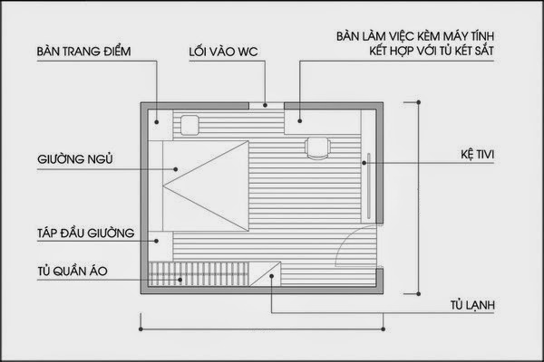 3 phương án thiết kế nội thất phòng ngủ 18m2 lý tưởng nhất