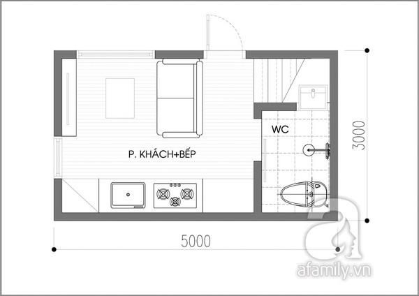 Tư vấn thiết kế nhà 15m² với đầy đủ tiện nghi