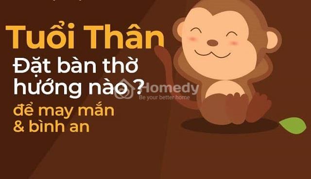 tuổi canh thân đặt bàn thờ hướng nào