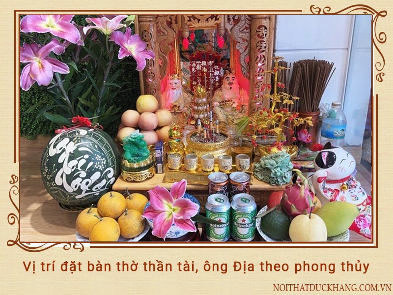 Hướng, Vị trí đặt bàn thờ thần tài, ông Địa theo phong thủy