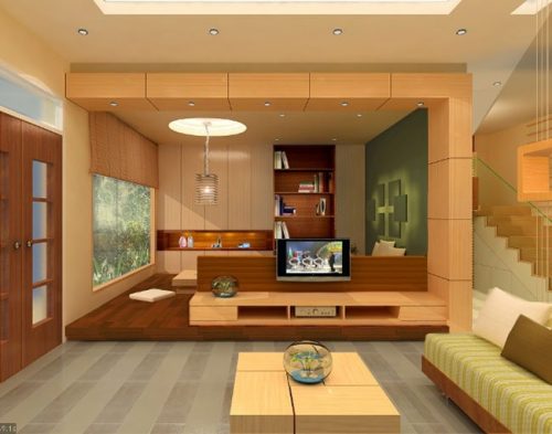 Xu hướng thiết kế nội thất phòng khách bằng gỗ hiện nay